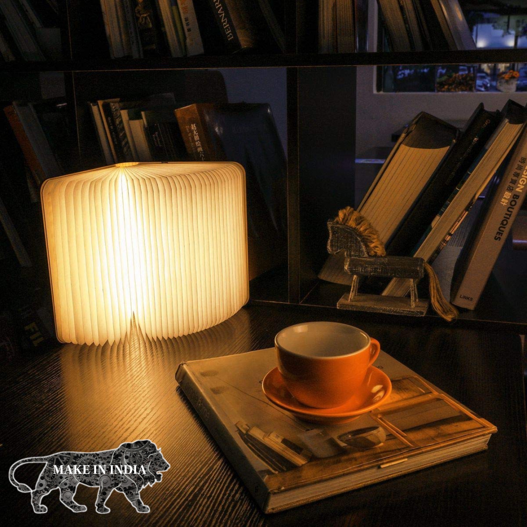 Book Shaped Lamp Wood Cover