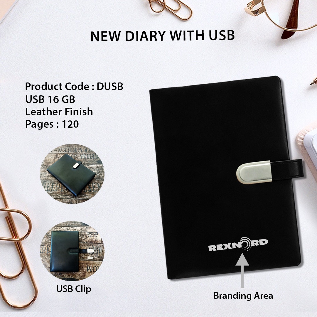 Diary with 16 GB USB Pendrive