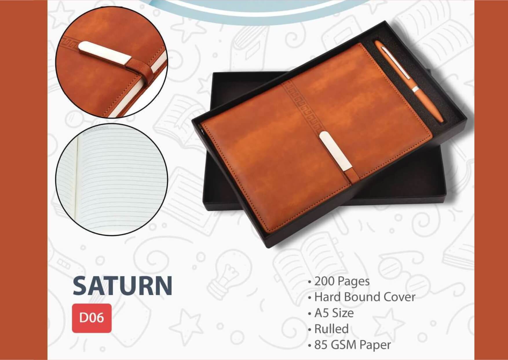 Corporate Diary Pen Gift Set Saturn
